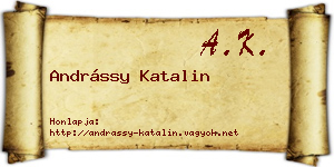 Andrássy Katalin névjegykártya