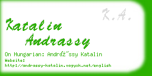 katalin andrassy business card